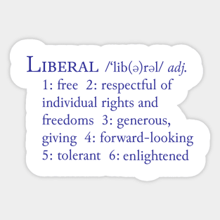 Liberal Definition Sticker